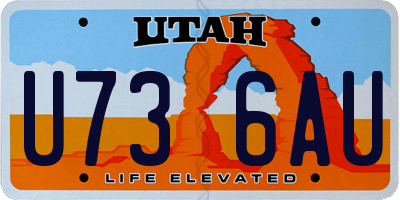 UT license plate U736AU