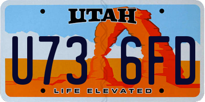 UT license plate U736FD