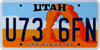 UT license plate U736FN
