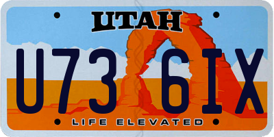 UT license plate U736IX