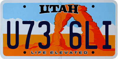 UT license plate U736LI