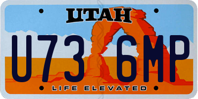 UT license plate U736MP