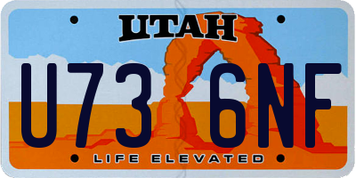 UT license plate U736NF