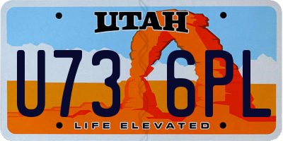 UT license plate U736PL