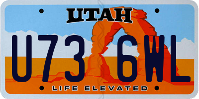 UT license plate U736WL