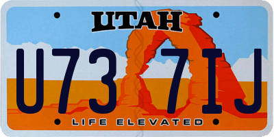 UT license plate U737IJ