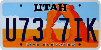 UT license plate U737IK