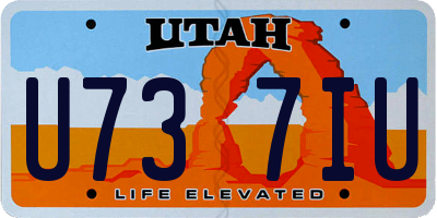 UT license plate U737IU