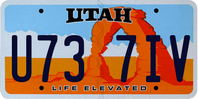 UT license plate U737IV