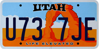 UT license plate U737JE
