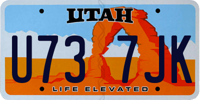 UT license plate U737JK