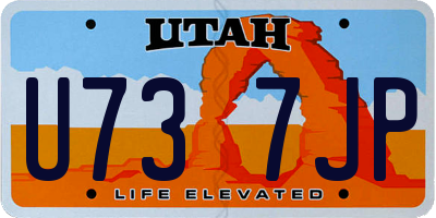 UT license plate U737JP