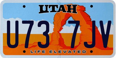 UT license plate U737JV