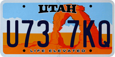 UT license plate U737KQ