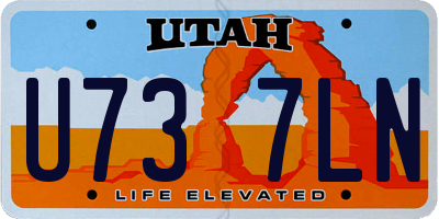 UT license plate U737LN