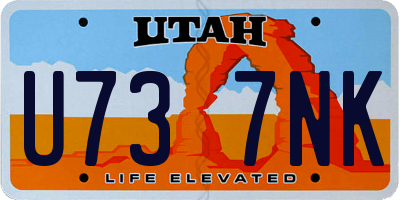 UT license plate U737NK