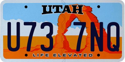 UT license plate U737NQ