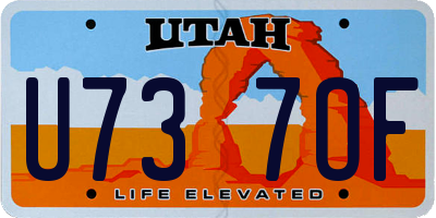 UT license plate U737OF