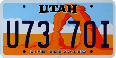 UT license plate U737OI