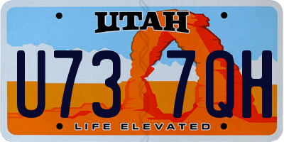 UT license plate U737QH
