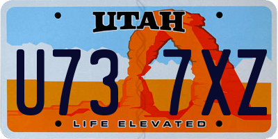 UT license plate U737XZ