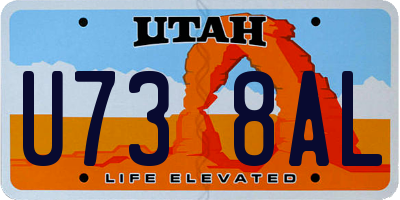 UT license plate U738AL