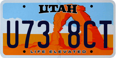 UT license plate U738CT