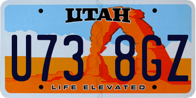UT license plate U738GZ