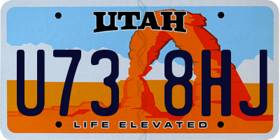 UT license plate U738HJ