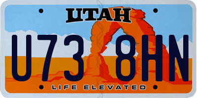 UT license plate U738HN
