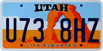 UT license plate U738HZ
