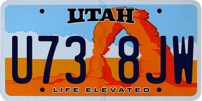 UT license plate U738JW