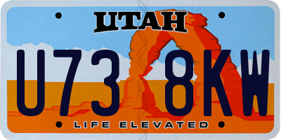 UT license plate U738KW