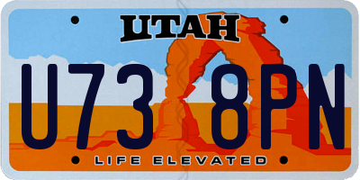 UT license plate U738PN