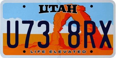 UT license plate U738RX