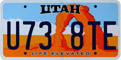 UT license plate U738TE