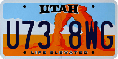 UT license plate U738WG