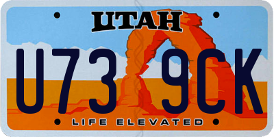UT license plate U739CK