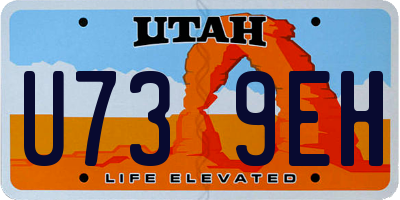 UT license plate U739EH
