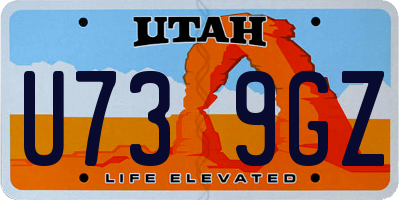 UT license plate U739GZ