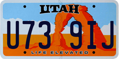 UT license plate U739IJ
