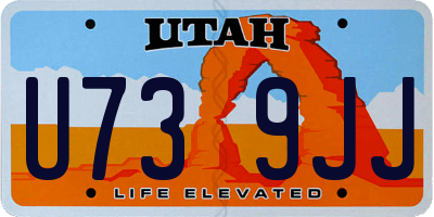 UT license plate U739JJ