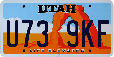 UT license plate U739KF