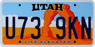 UT license plate U739KN