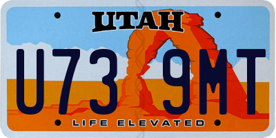 UT license plate U739MT