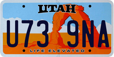 UT license plate U739NA