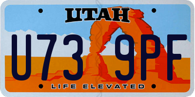 UT license plate U739PF