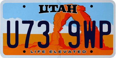 UT license plate U739WP