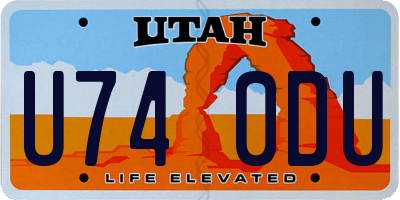 UT license plate U740DU