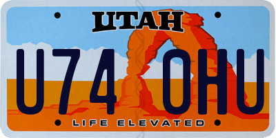 UT license plate U740HU